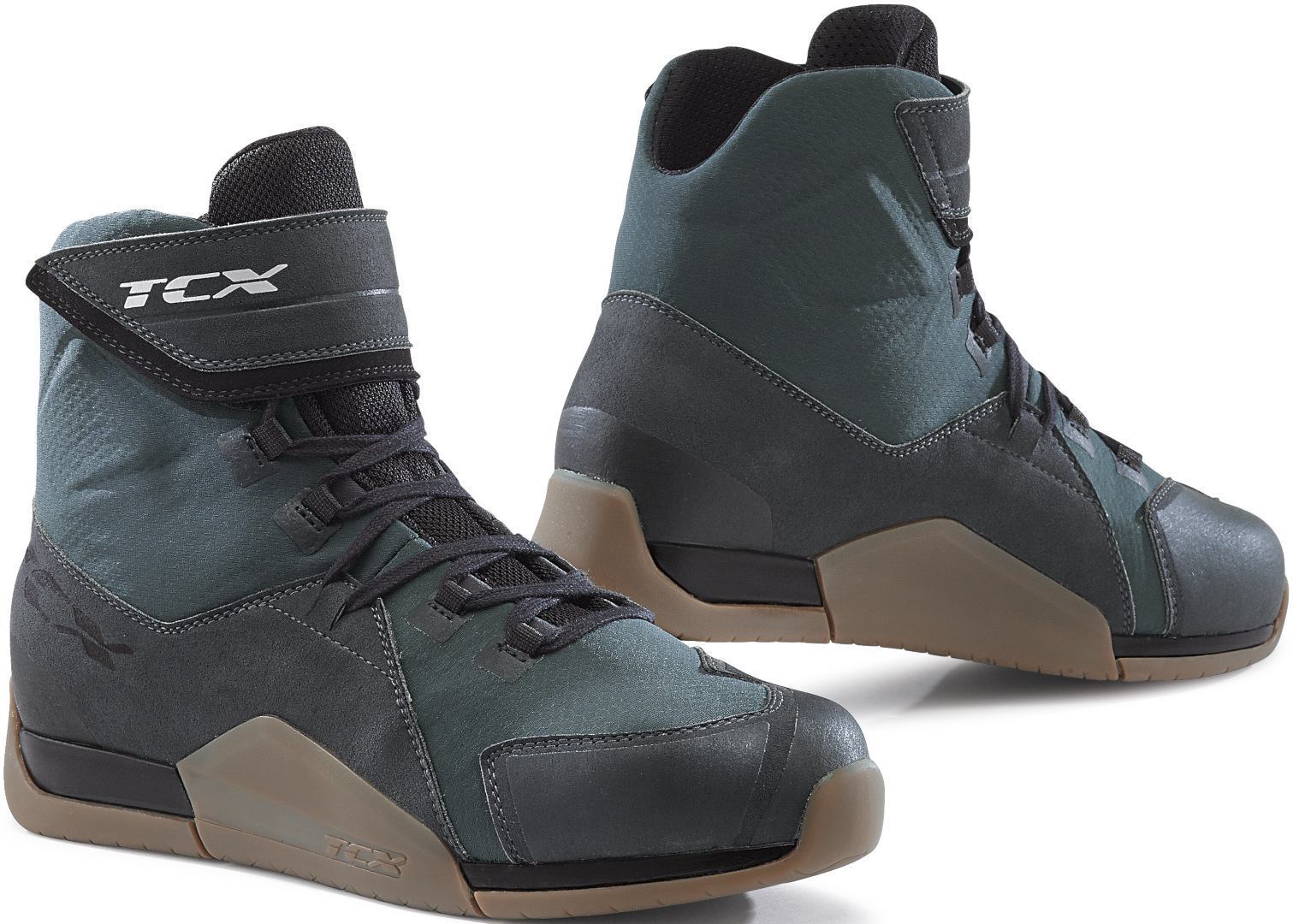 TCX District Chaussures de moto imperméables Noir Brun 46
