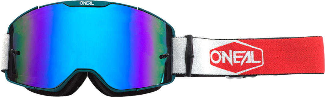 Oneal B-20 Plain Lunettes Motocross Rouge Bleu