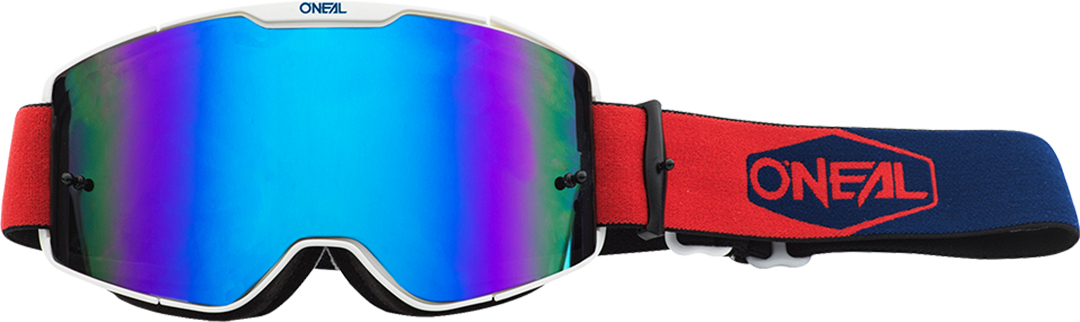 Oneal B-20 Plain Lunettes Motocross Rouge Bleu