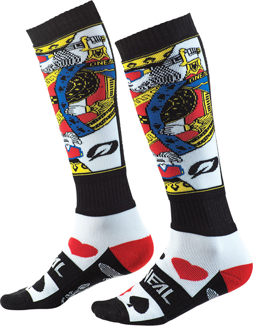 Oneal Pro Kingsmen Chaussettes Motocross Noir Blanc Rouge unique taille