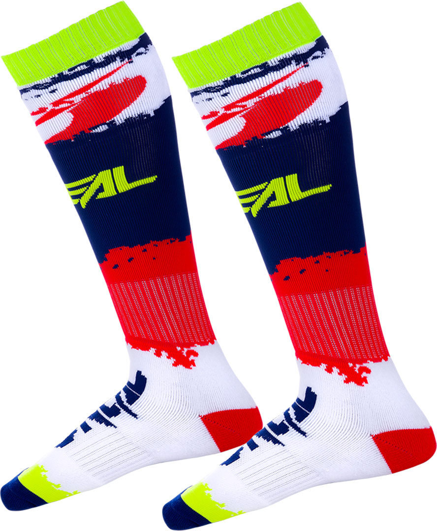 Oneal Pro Revit Chaussettes Motocross Rouge Bleu unique taille