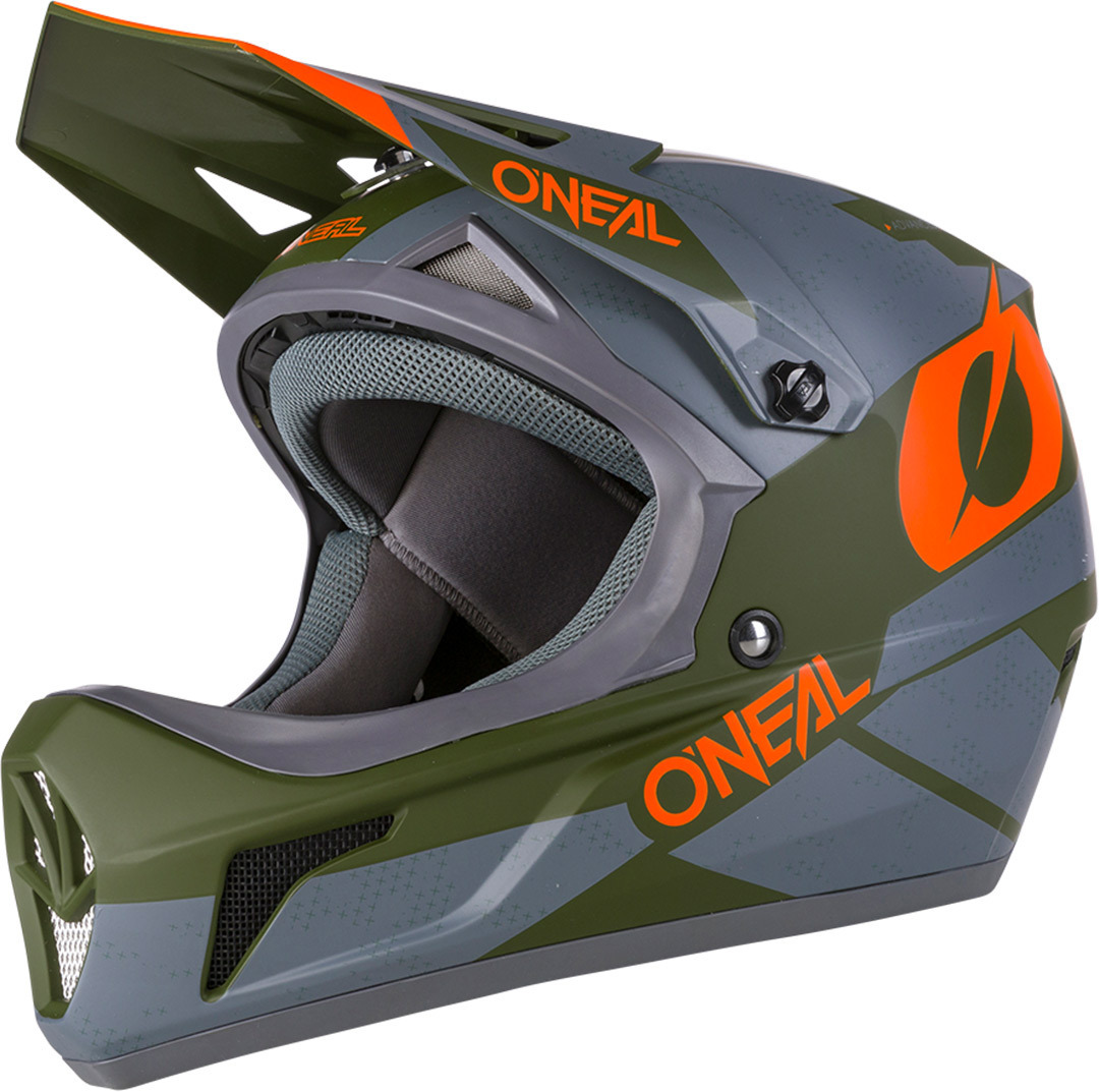 Oneal Sonus Deft Casque de descente Gris Vert XL