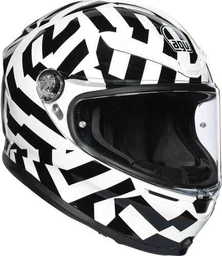 AGV K-6 Secret Casco Negro Blanco XL