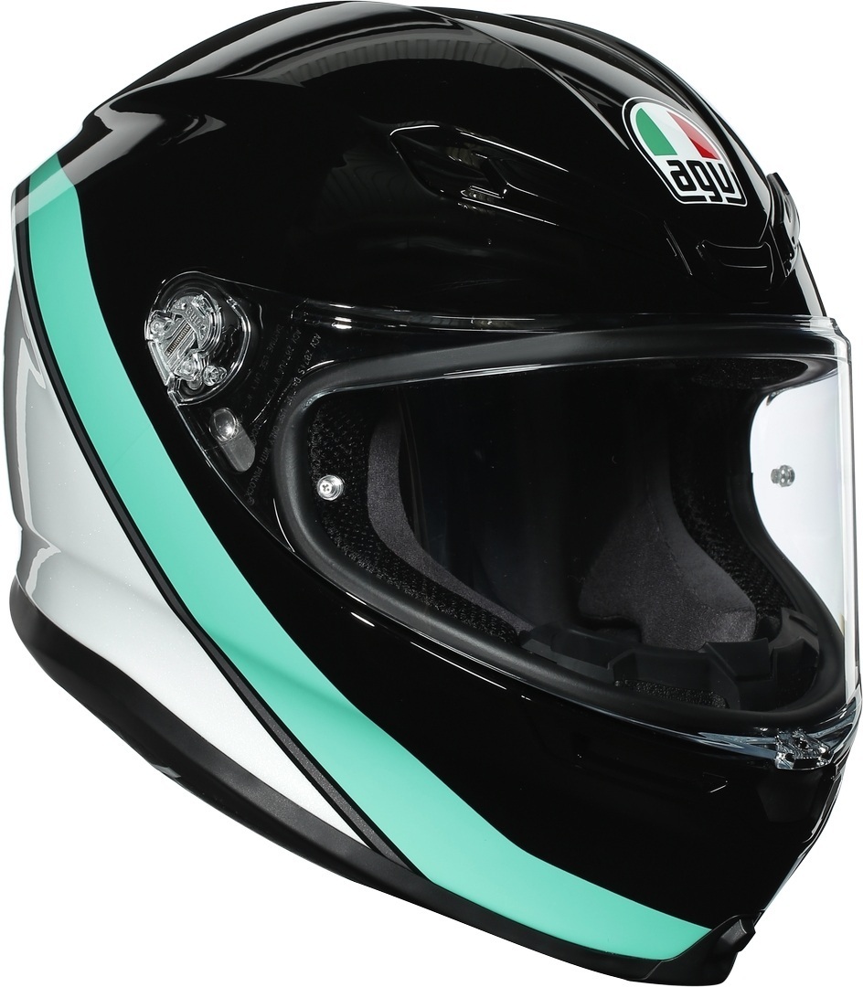 AGV K-6 Minimal casque Noir Blanc Bleu L