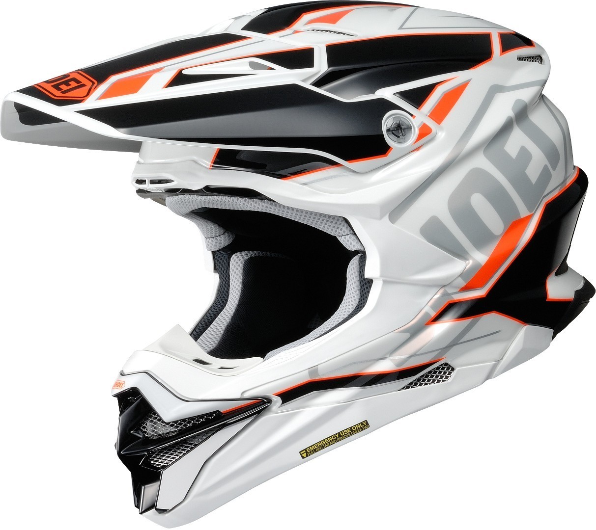 Shoei VFX-WR Allegiant Casque Motocross Noir Blanc Orange S