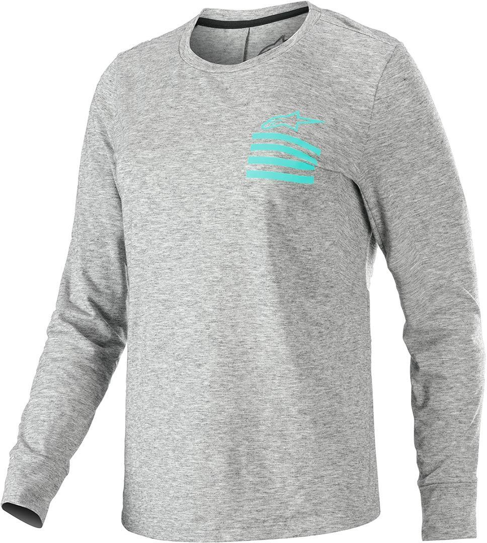 Alpinestars Stella Merino LS Maillot de vélo de dames Gris Bleu M