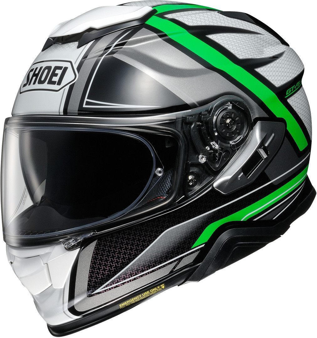 Shoei GT Air 2 Haste casque Noir Blanc Vert XS
