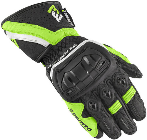 Bogotto Losail Guantes de motocicleta Negro Blanco Amarillo XS