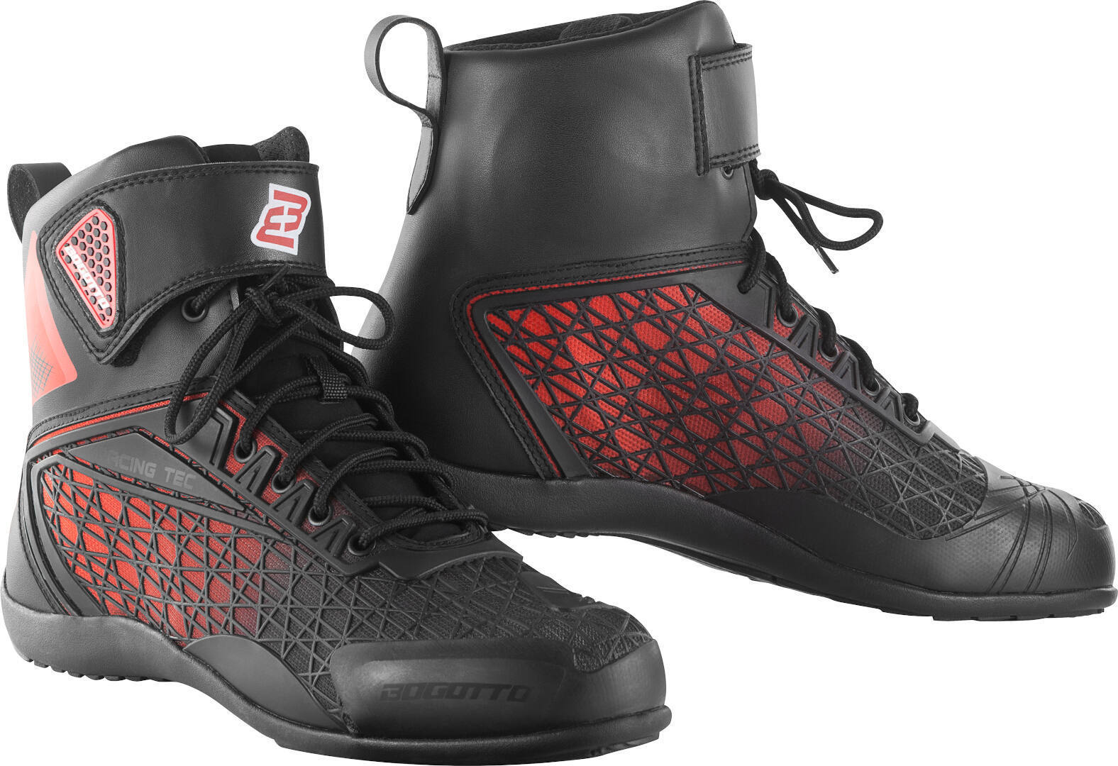 Image of Bogotto Aaron Bottes de moto Noir Rouge 36