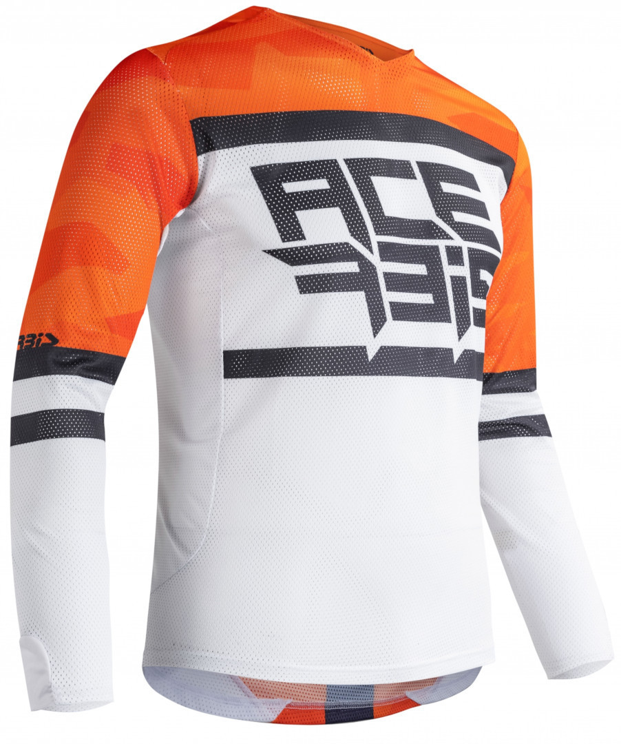 Acerbis Helios Maillot Motocross Blanc Orange S