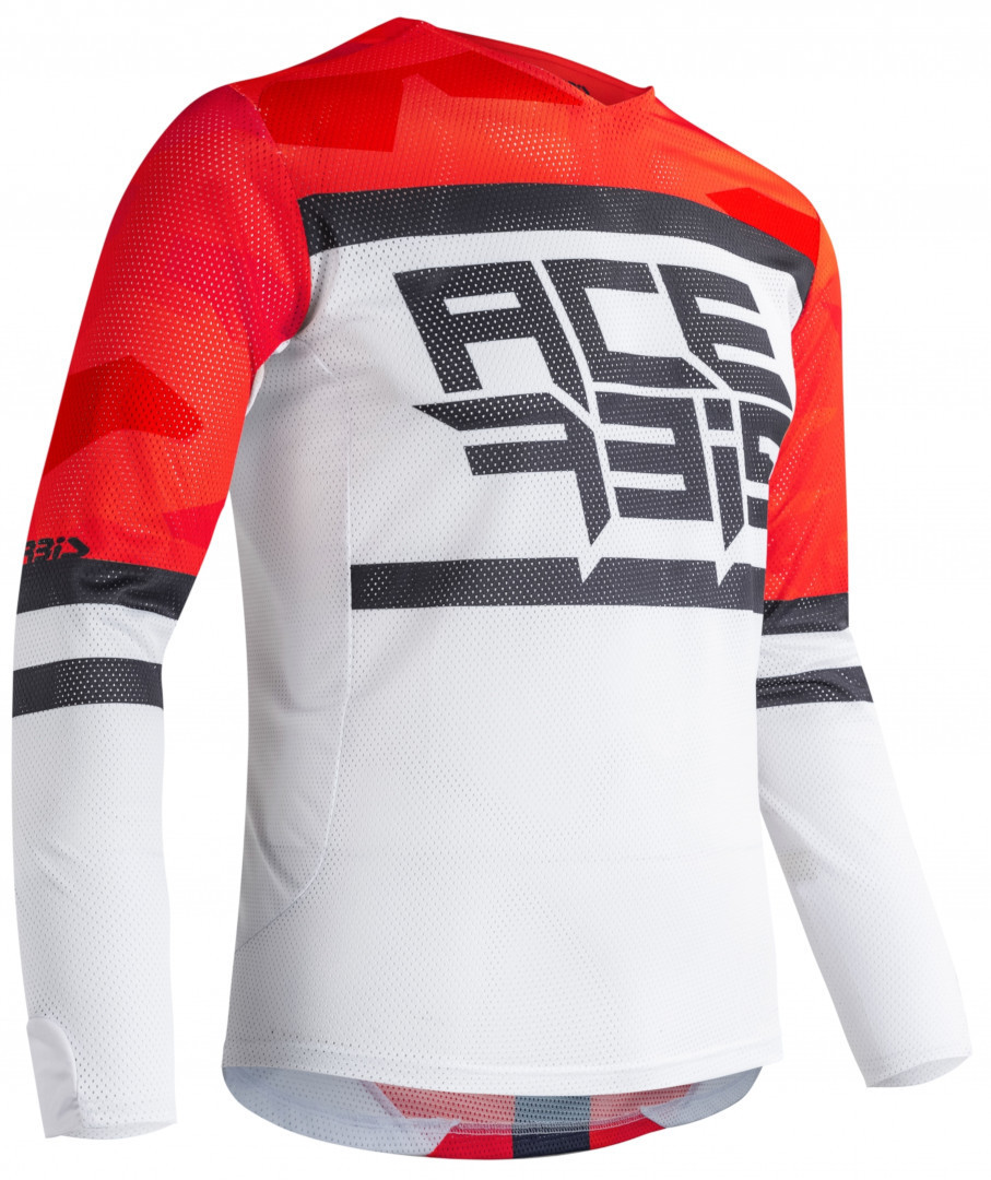 Acerbis Helios Maillot Motocross Blanc Rouge XL