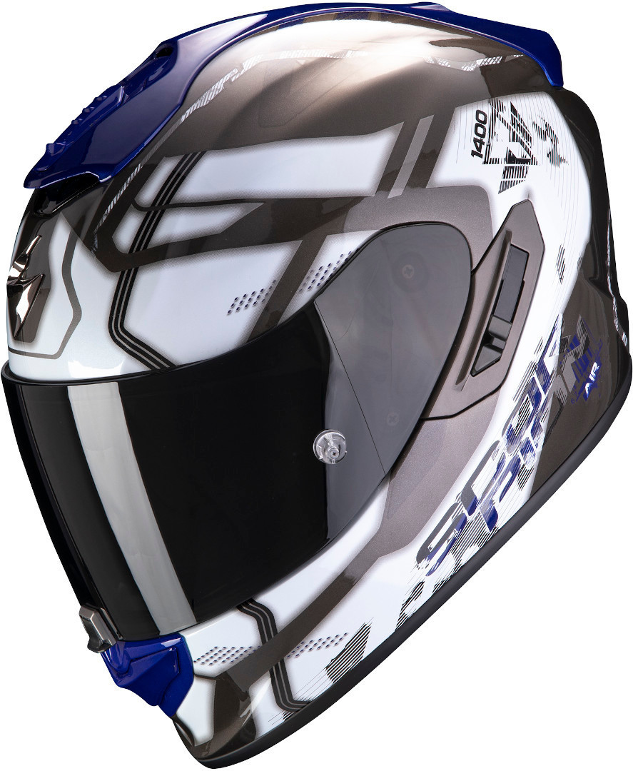 Scorpion EXO 1400 Air Spatium casque Noir Blanc Bleu L