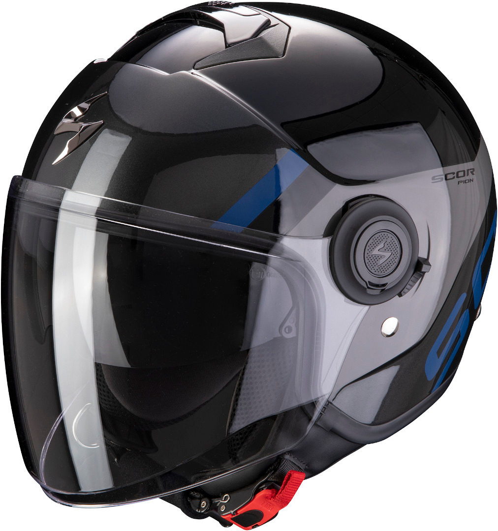 Scorpion Exo City Sympa Casque Jet Noir Argent S