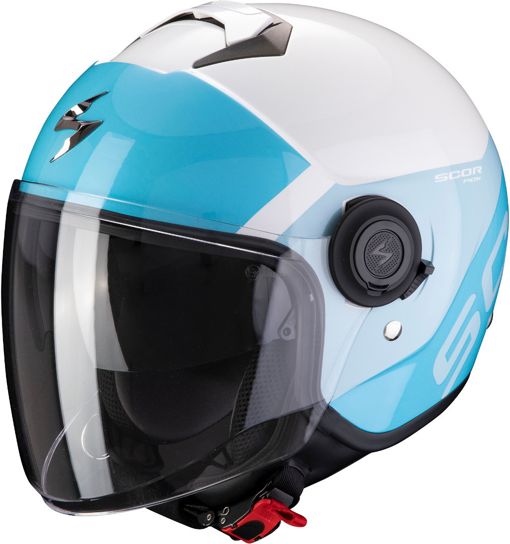 Scorpion Exo City Sympa Casque Jet Blanc Bleu XS 54 55