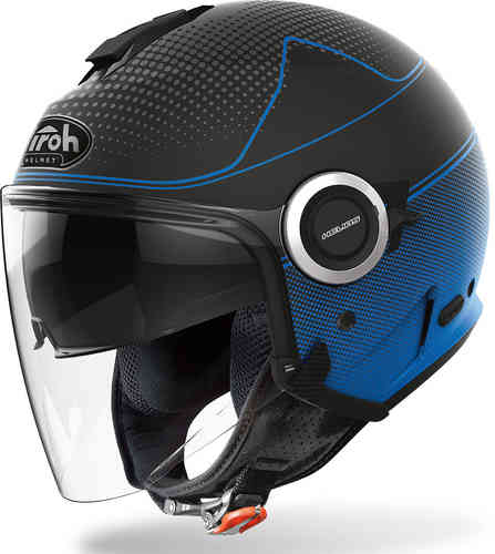 Airoh Helios Map Casco Jet Negro Azul XS