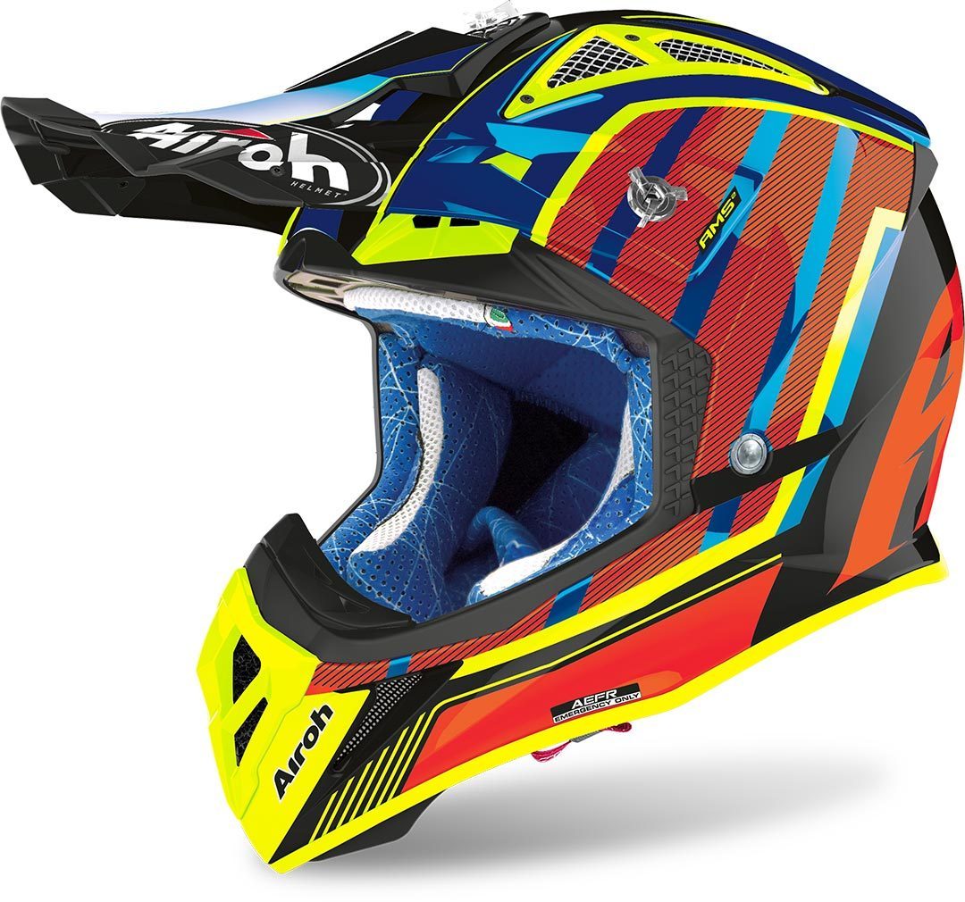 Image of Airoh Aviator 2.3 Glow Casque Motocross Rouge Jaune L