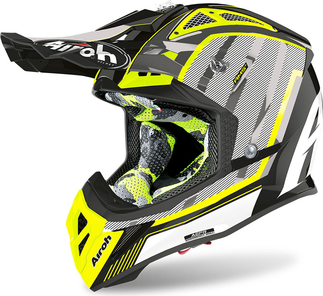Image of Airoh Aviator 2.3 Glow Casque Motocross Noir Jaune S