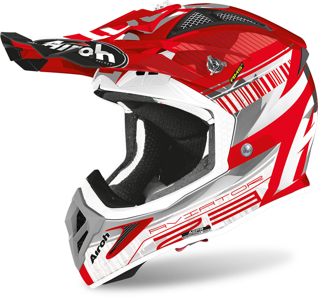 Image of Airoh Aviator 2.3 Novak Casque Motocross Blanc Rouge L