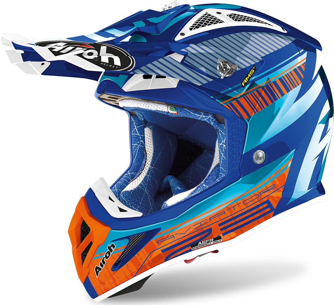 Image of Airoh Aviator 2.3 Novak Casque Motocross Bleu Orange S