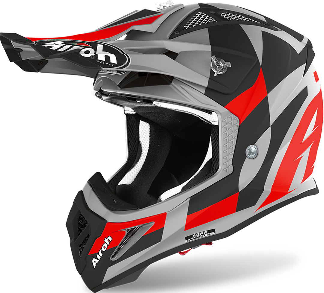 Image of Airoh Aviator ACE Trick Casque Motocross Gris Argent L