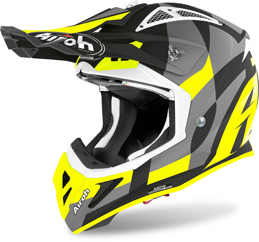 Image of Airoh Aviator ACE Trick Casque Motocross Gris Jaune L