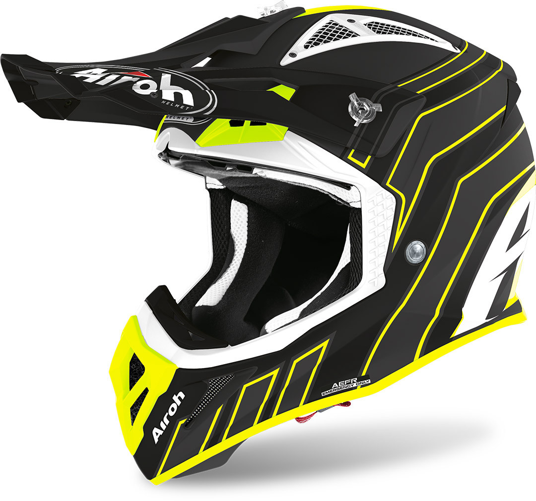 Image of Airoh Aviator ACE Art Casque Motocross Noir Jaune L
