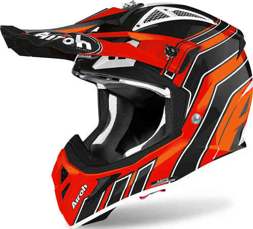 Airoh Aviator ACE Art Casco de Motocross Negro Rojo M