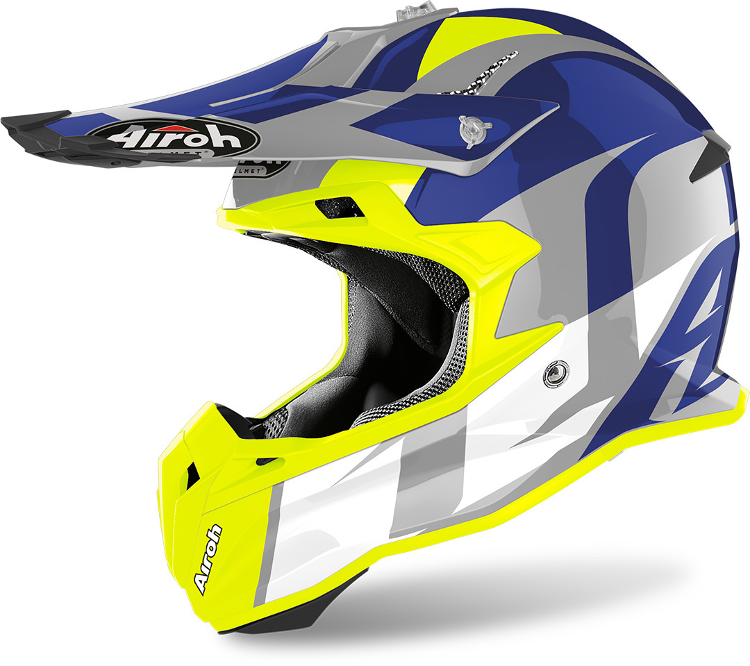 Airoh Terminator Open Vision Shoot Casque Motocross Bleu S