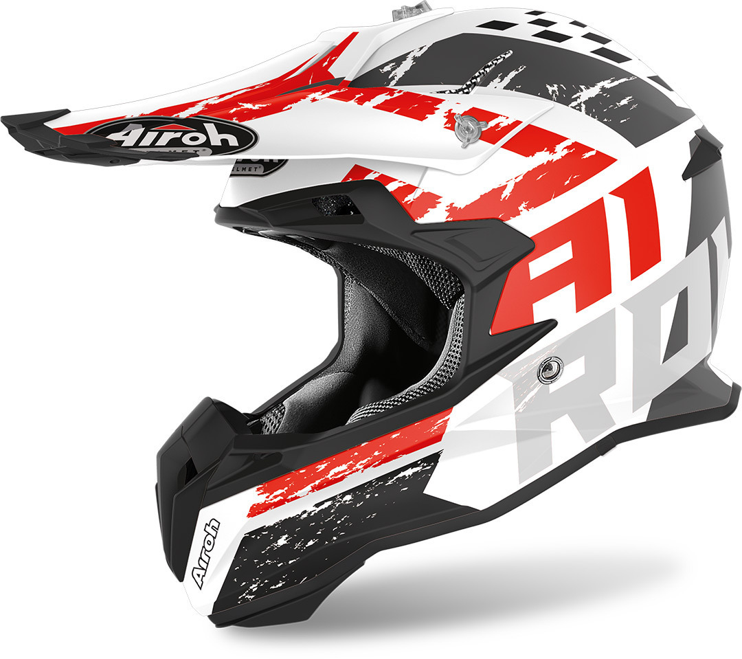 Airoh Terminator Open Vision Hanger Casque Motocross Gris Argent XS