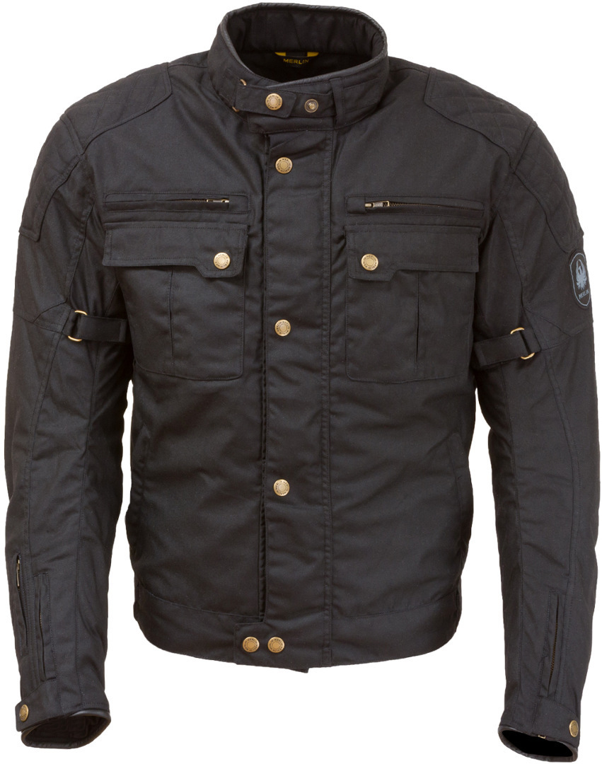 Merlin Perton Veste cirée de moto Noir S