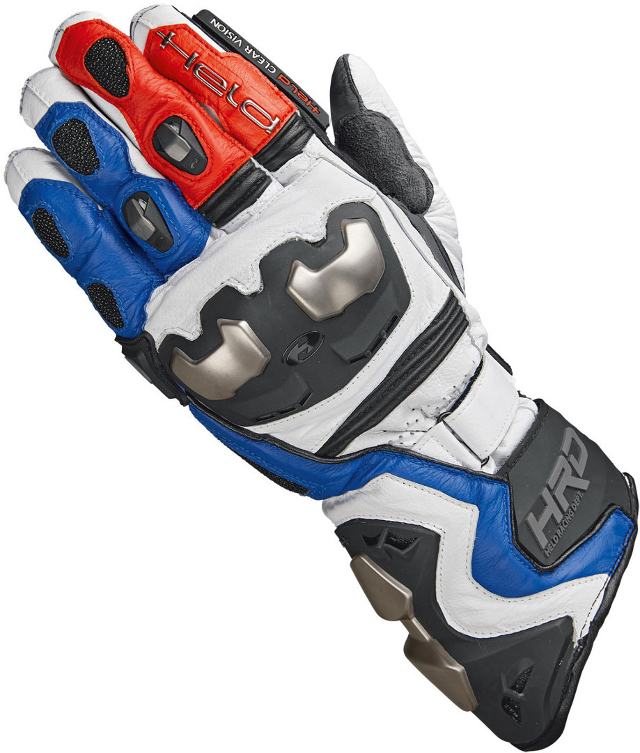 Held Titan RR Gants de moto Blanc Rouge Bleu S M