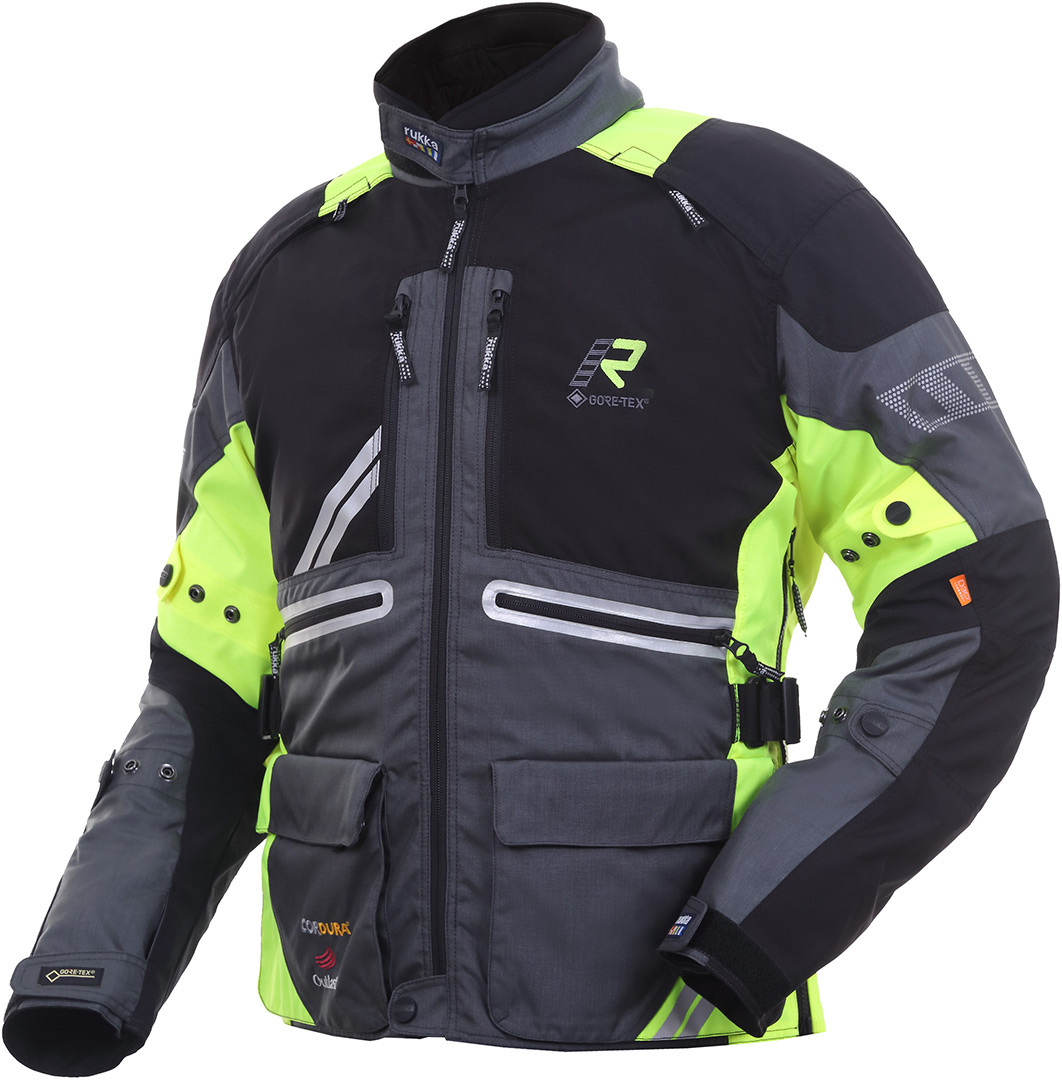 Rukka Offlane Veste textile de moto Gris Jaune 46