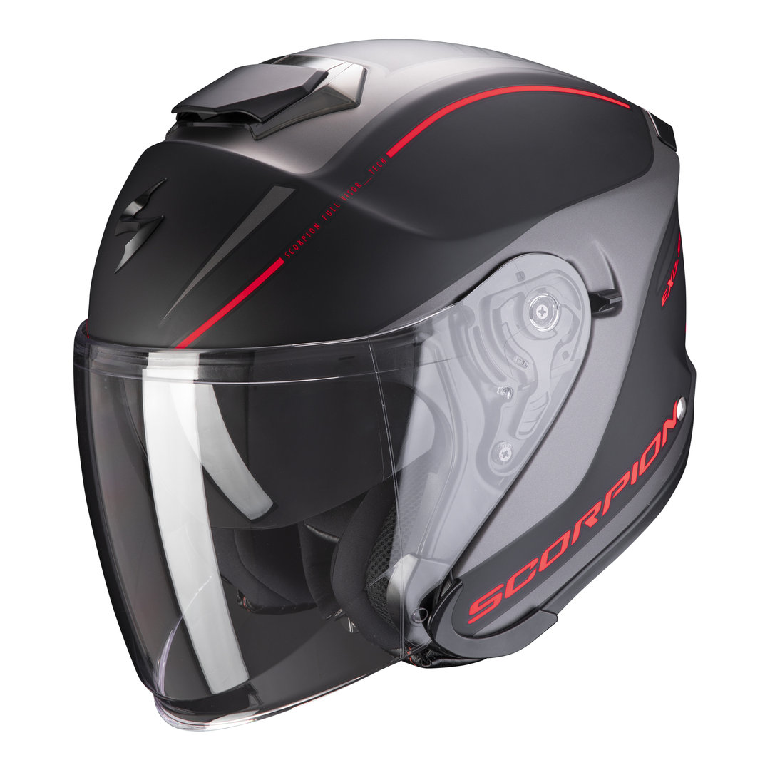 Scorpion EXO-S1 Shadow Casque Jet Noir Rouge XS 54 55
