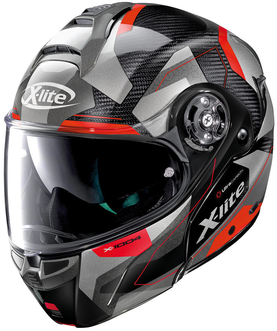 Image of X-Lite X-1004 Ultra Carbon Dedalon N-Com casque Rouge M