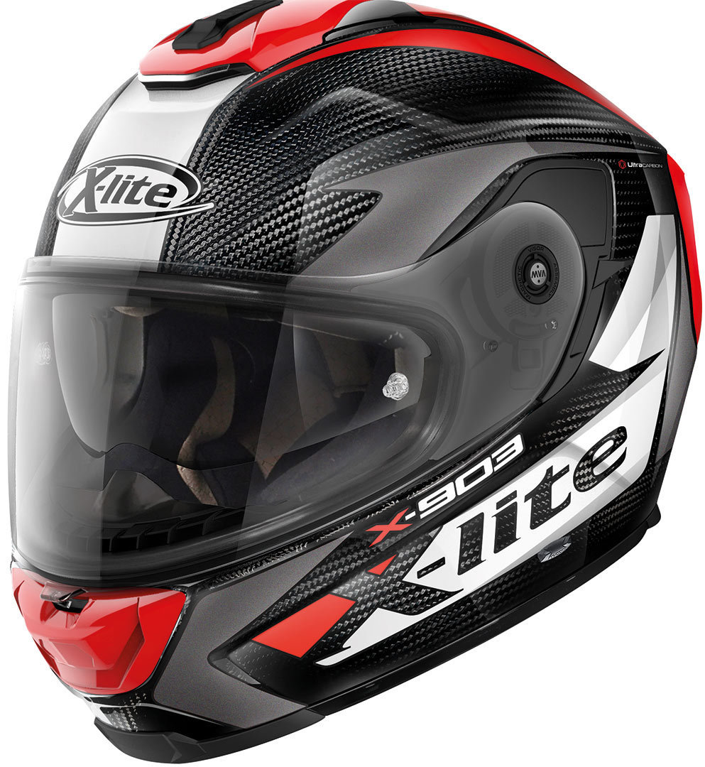 X-Lite X-903 Ultra-Carbon Nobiles N-Com casque Noir Rouge S