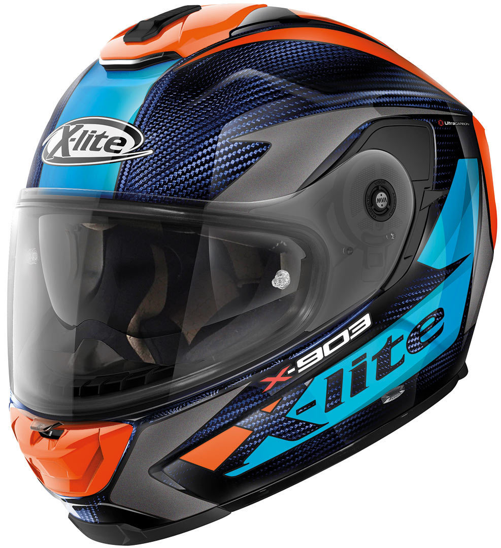 X-Lite X-903 Ultra-Carbon Nobiles N-Com casque Bleu Orange M