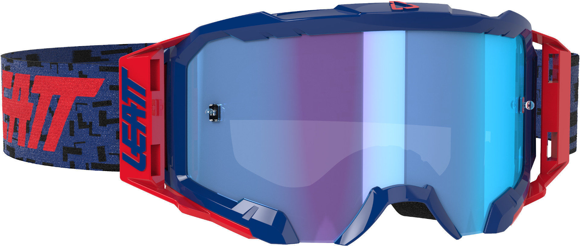 Image of Leatt Velocity 5.5 Iriz Lunettes Motocross Rouge Bleu unique taille
