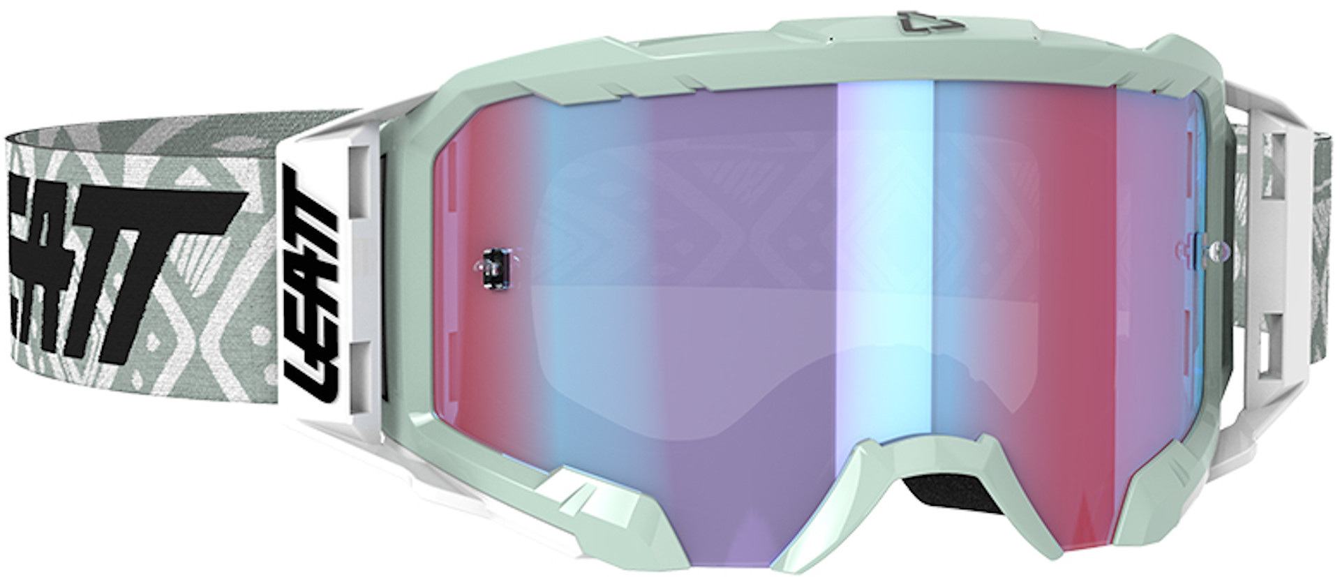 Image of Leatt Velocity 5.5 Iriz Lunettes Motocross Blanc Bleu unique taille