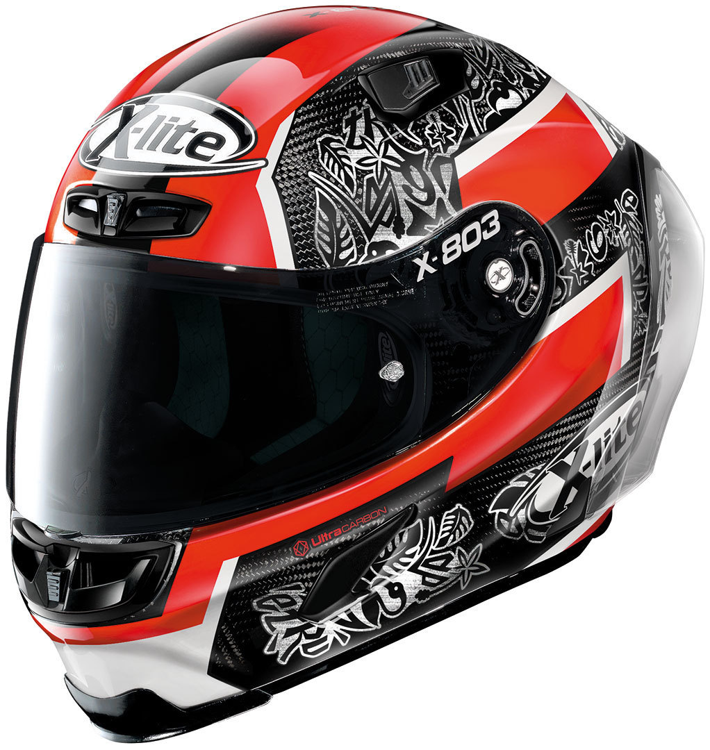 X-Lite X-803 RS Ultra Carbon Petrucci casque Noir Rouge XS