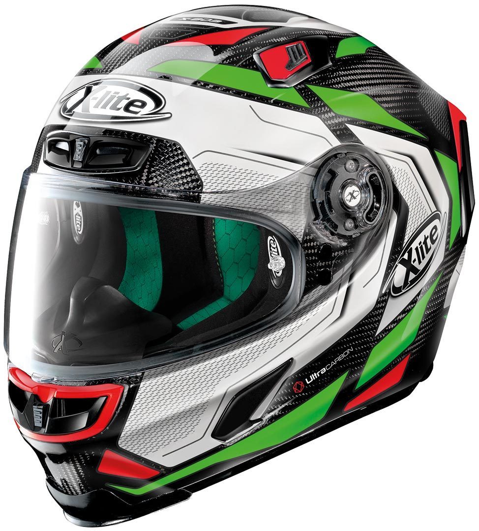 X-Lite X-803 Ultra Carbon Caesar casque Rouge Vert S