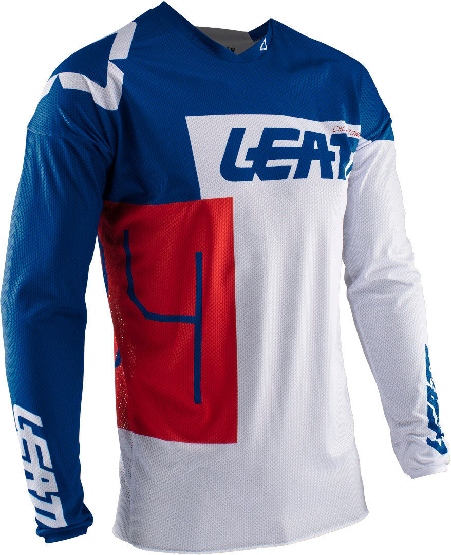 Leatt GPX 4.5 LITE 4 Maillot Motocross Blanc Rouge Bleu S