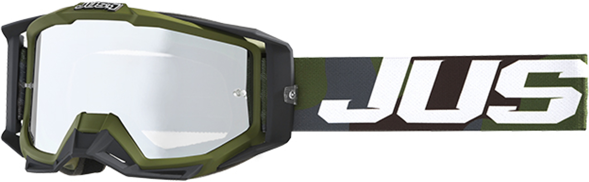 Just1 Iris Camo Lunettes Motocross Vert unique taille