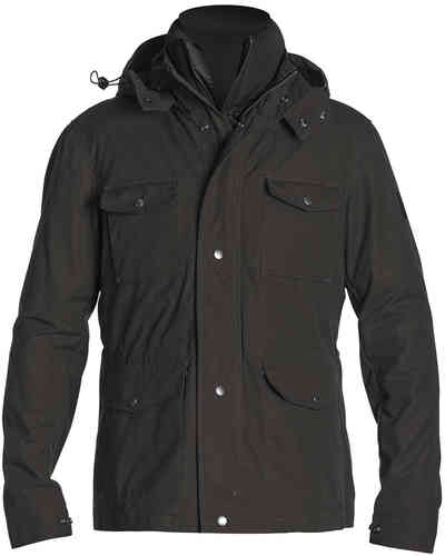 Helstons Barbade Chaqueta encerada para motocicletas Negro L
