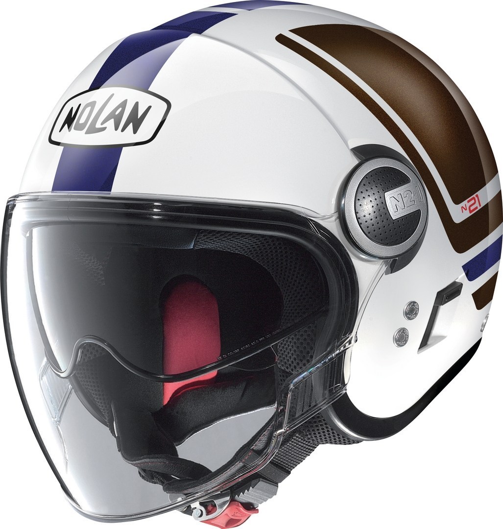 Nolan N21 Visor Flybridge Casque Jet Blanc Bleu L