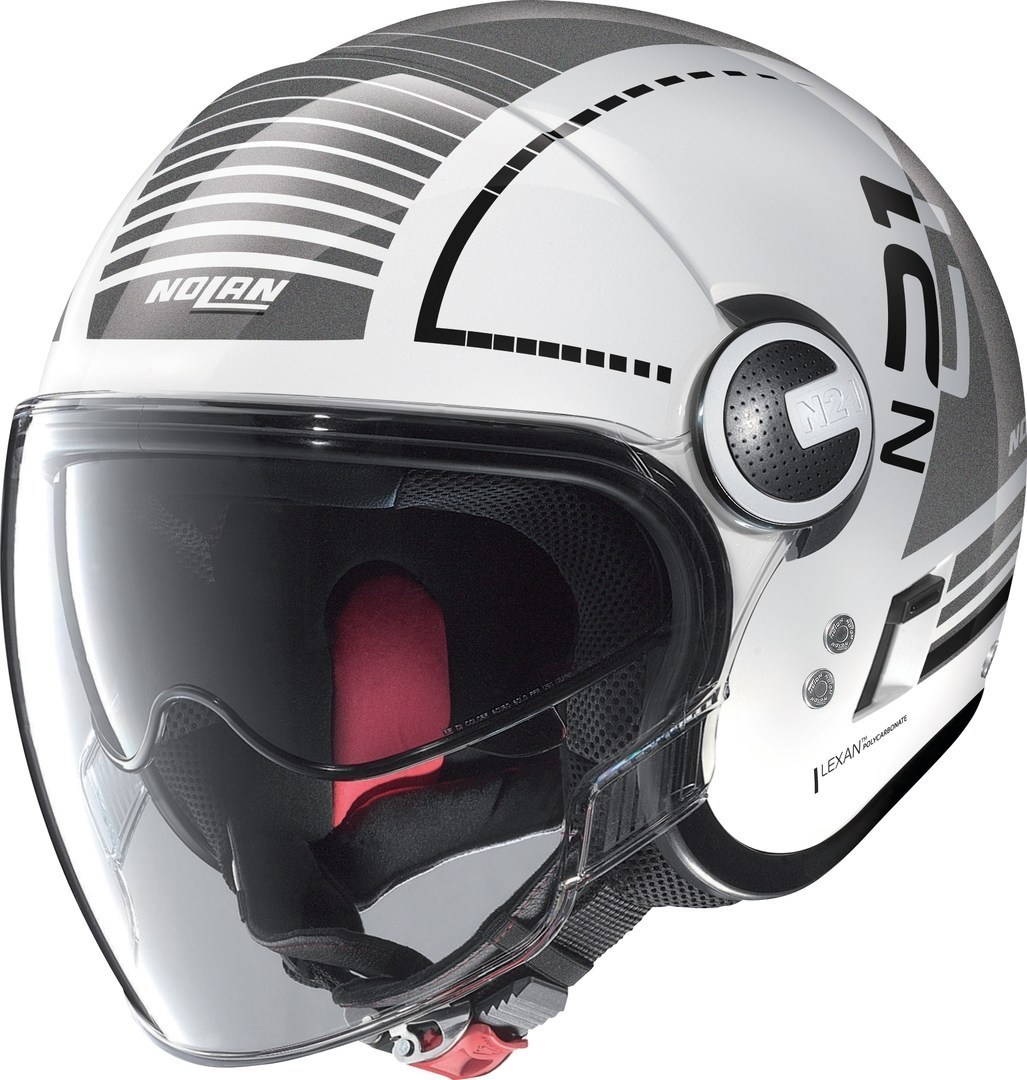 Nolan N21 Visor Runabout Casque Jet Gris Blanc L