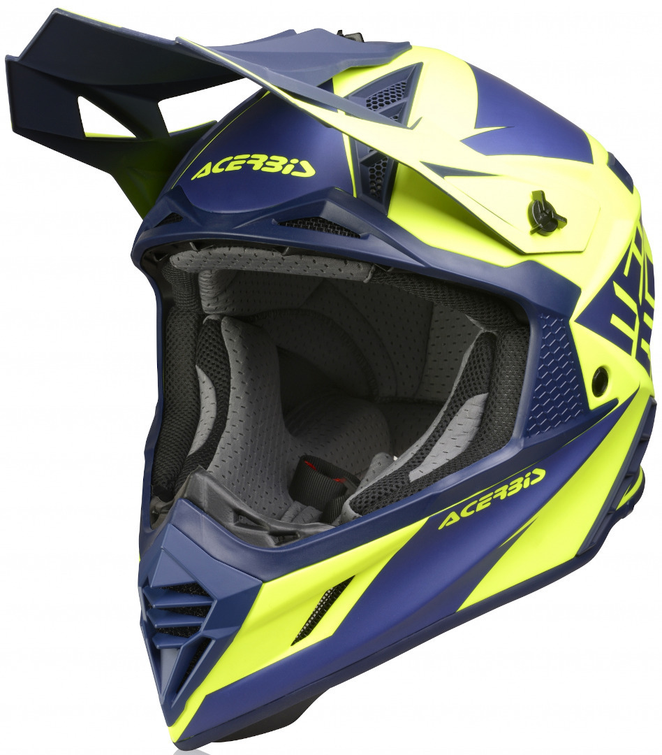 Acerbis X-Track Casque Motocross Jaune Bleu XS