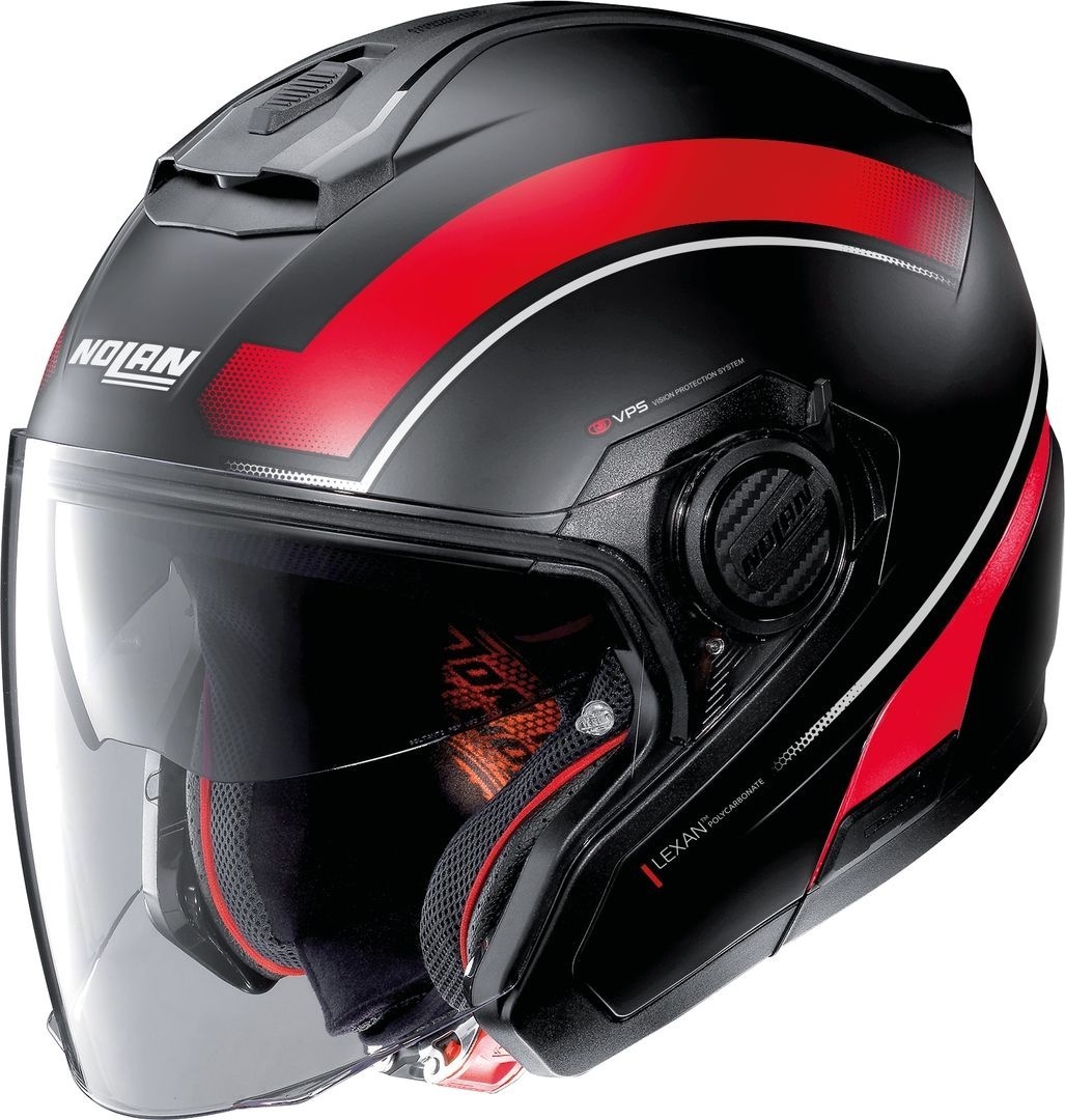 Nolan N40-5 Resolute N-Com Casque Jet Noir Rouge S