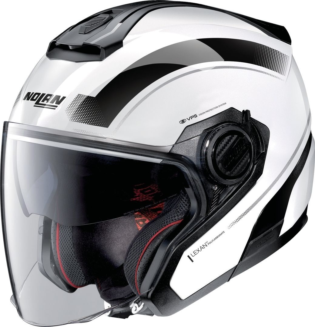 Nolan N40-5 Resolute N-Com Casque Jet Noir Blanc S