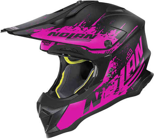 Nolan N53 Savannah Casco de Motocross Negro Rosa XL