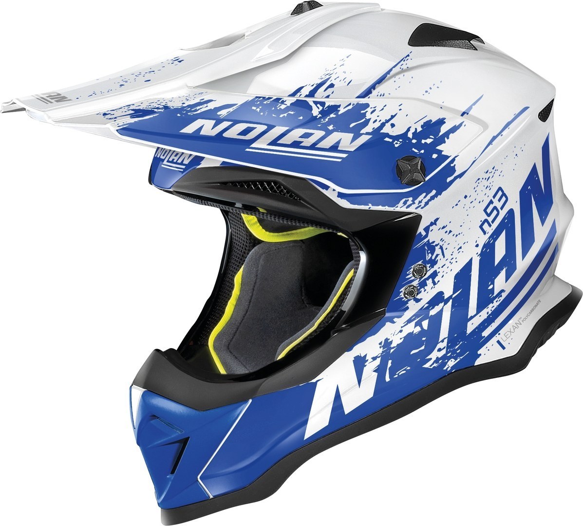 Nolan N53 Savannah Casque Motocross Blanc Bleu S